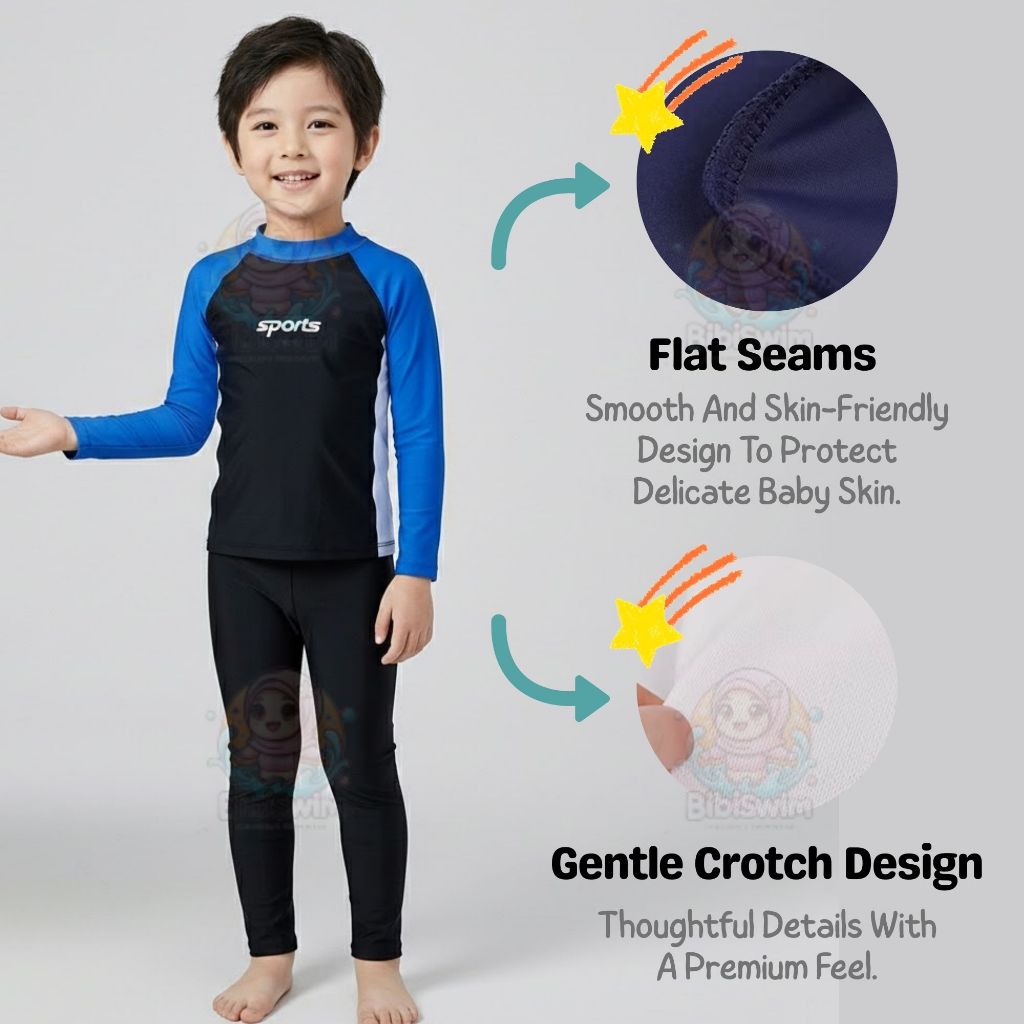 BIBISWIM Bright Blue Kids Swim Set