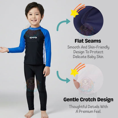 BIBISWIM Bright Blue Kids Swim Set