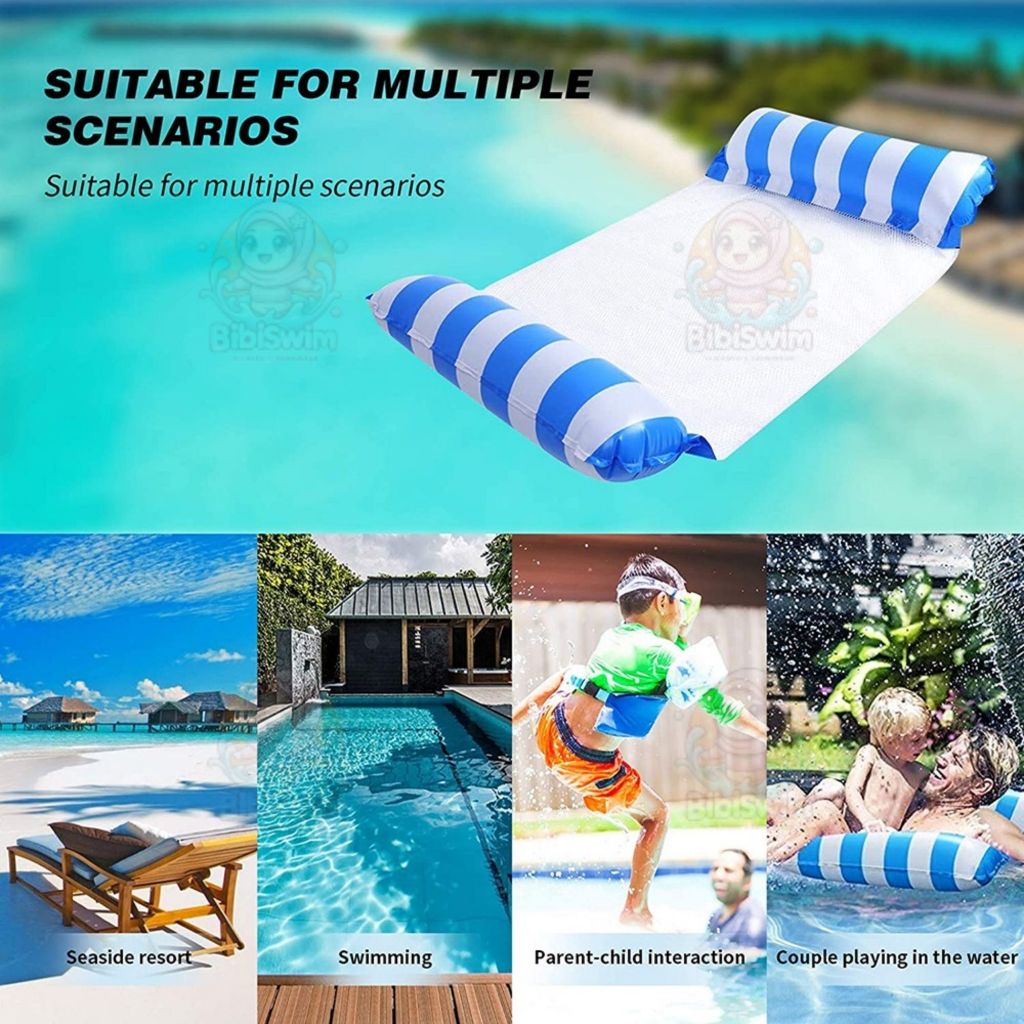 BIBISWIM Resort Inflatable Pool Hammock Float
