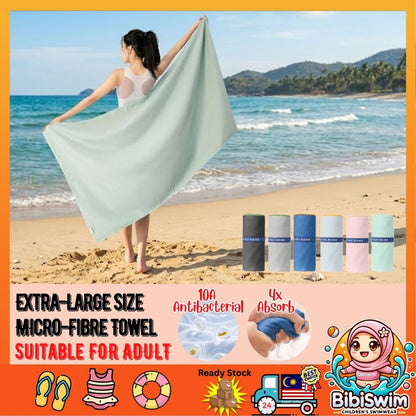 BIBISWIM Seaside Large Microfiber Beach & Gym Towel