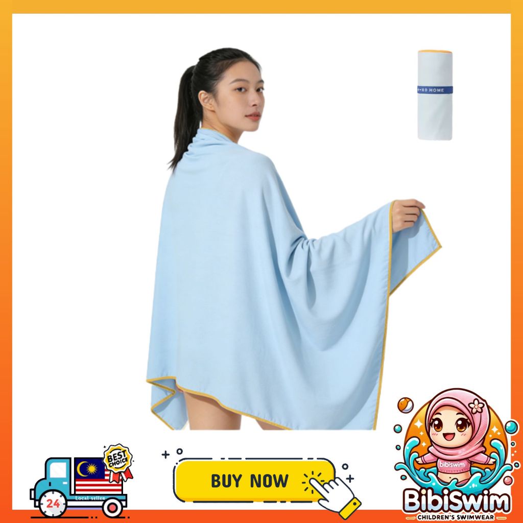 BIBISWIM Seaside Large Microfiber Beach & Gym Towel