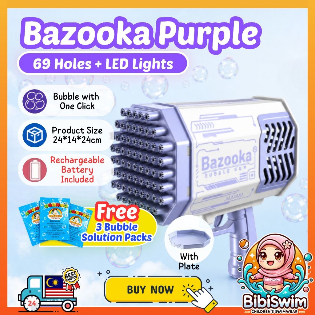 BIBISWIM Automatic Bubble Blaster with LED Lights