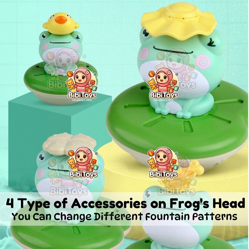 BIBISWIM Battery Operated Frog Spray Bath Toy