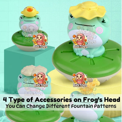 BIBISWIM Battery Operated Frog Spray Bath Toy
