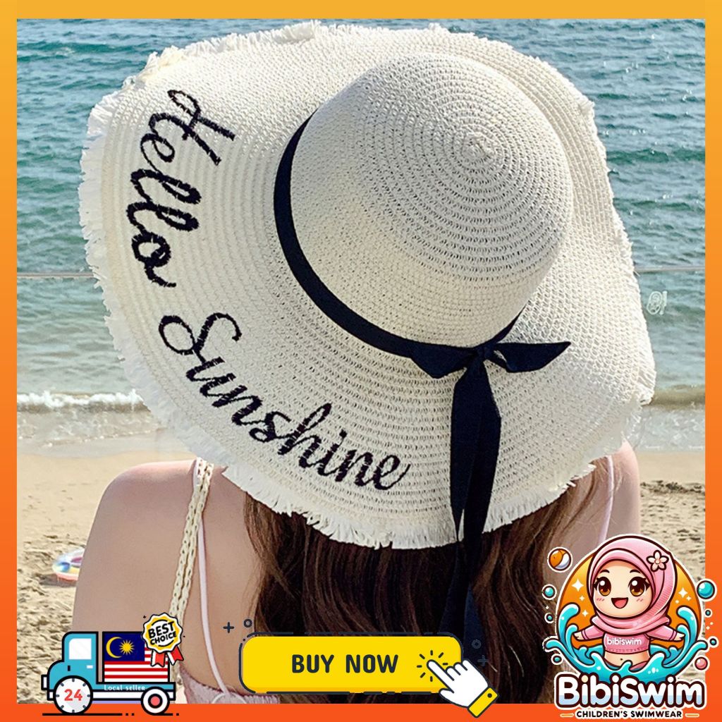 BIBISWIM Embroidered Foldable Sun Hat