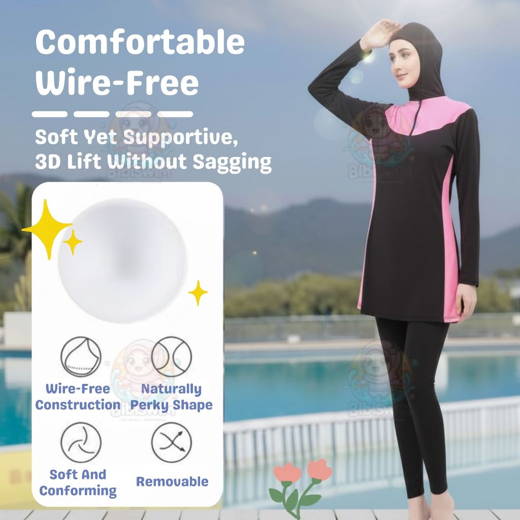 BIBISWIM Modest Plus Size Swim Set