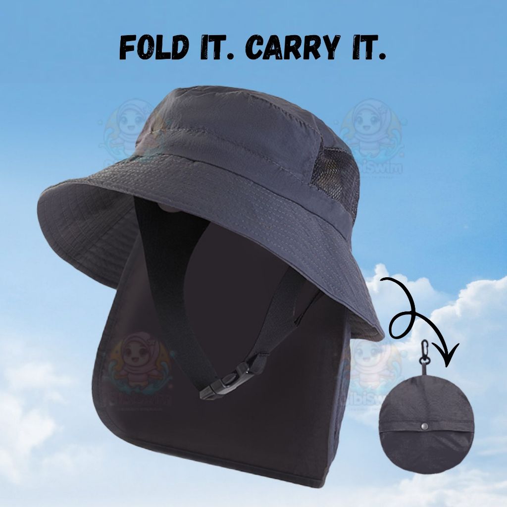 BIBISWIM UPF50+ Windproof Quick-Dry Bucket Hat