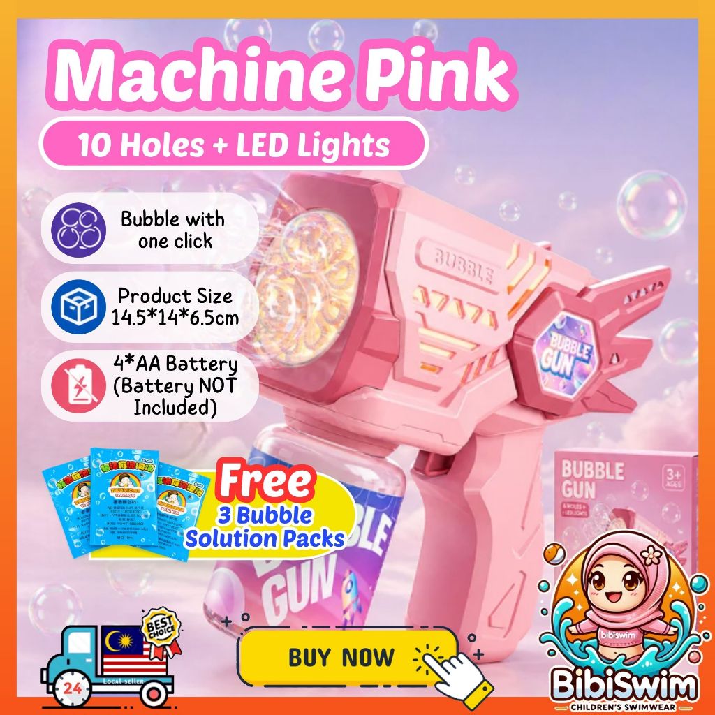 BIBISWIM Automatic Bubble Blaster with LED Lights