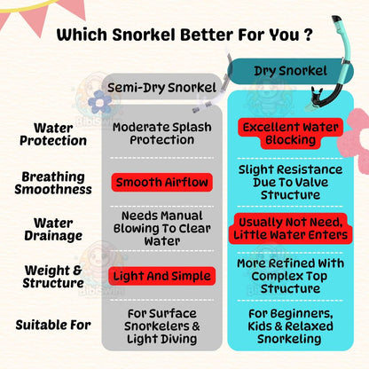 BIBISWIM 20 Color Snorkel Mask Set