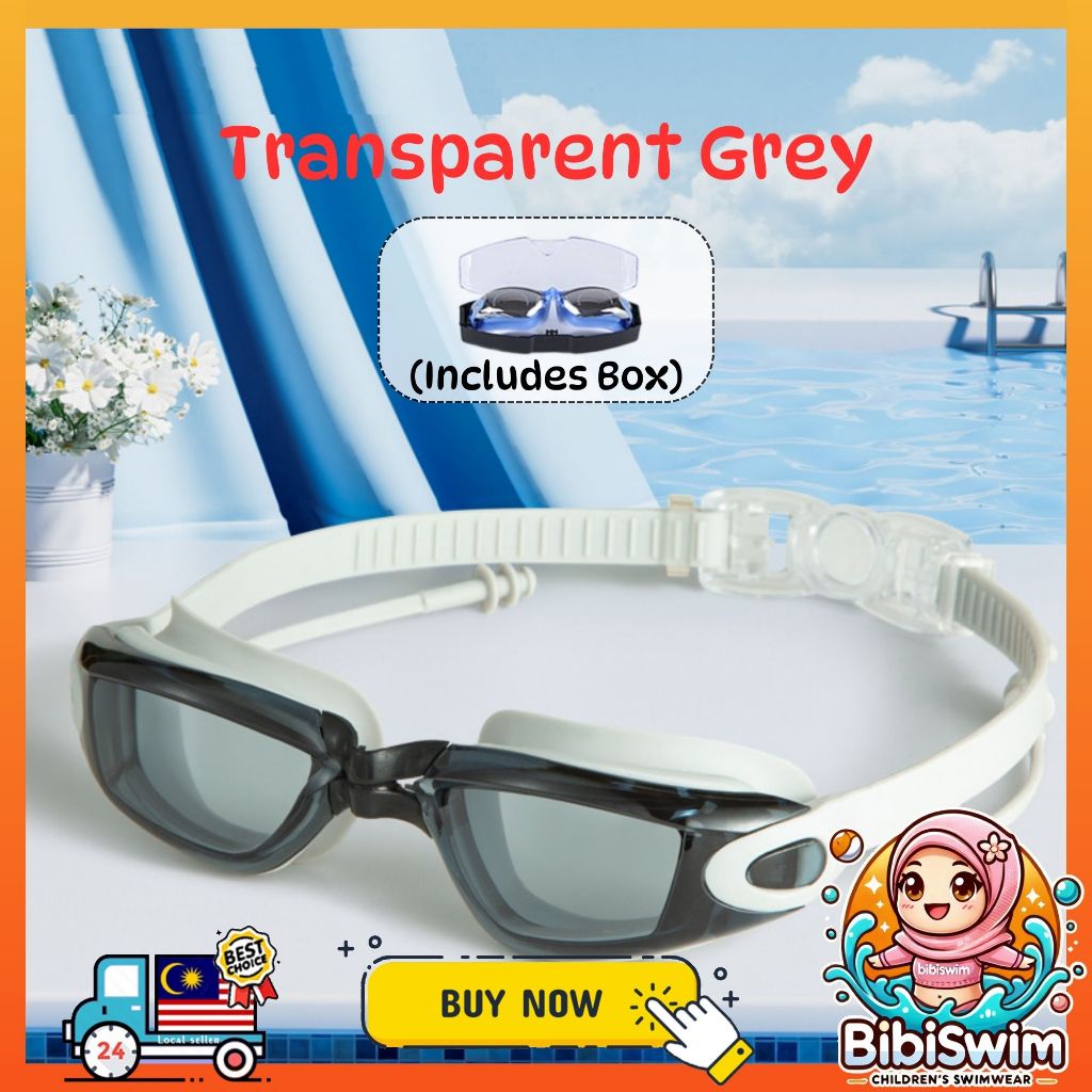 BIBISWIM Earplug Swim Goggles Anti Fog