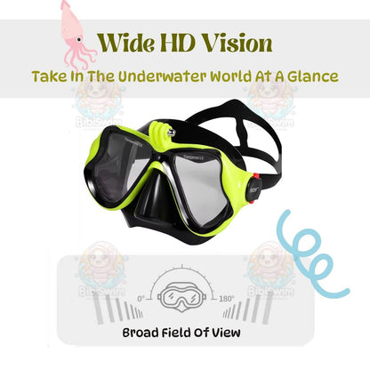BIBISWIM Snorkel Mask with Camera Mount