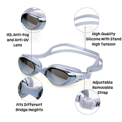 BIBISWIM Anti Fog HD Swim Goggles