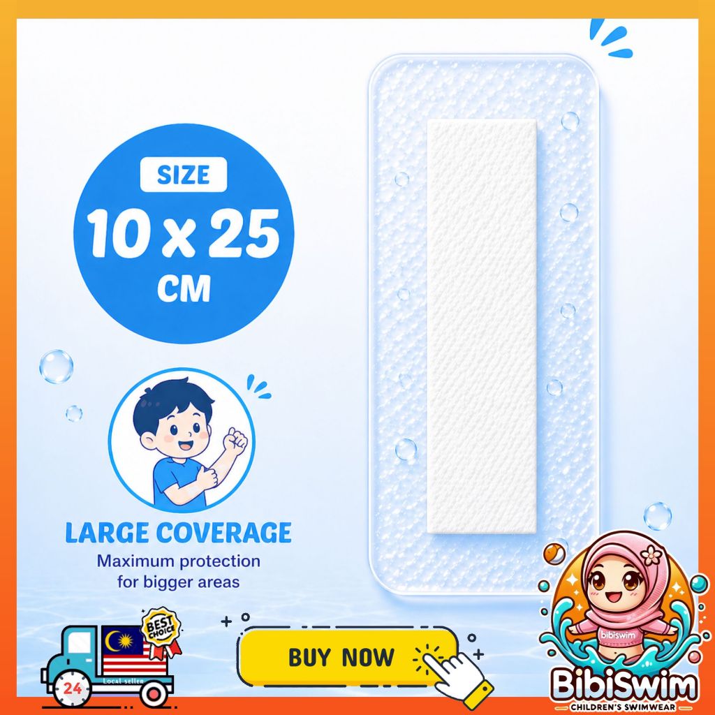 BIBISWIM Ocean Shield Waterproof Transparent Plasters