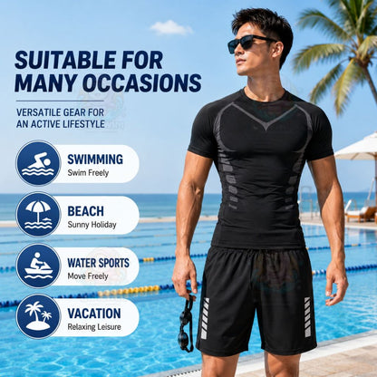 BIBISWIM Shoreline Men's Short Sleeve Swimwear Set