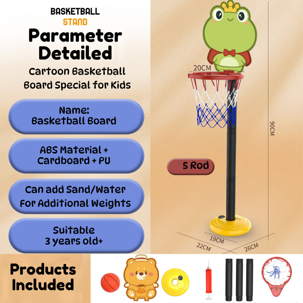 BIBISWIM Adjustable Kids Basketball Hoop Set
