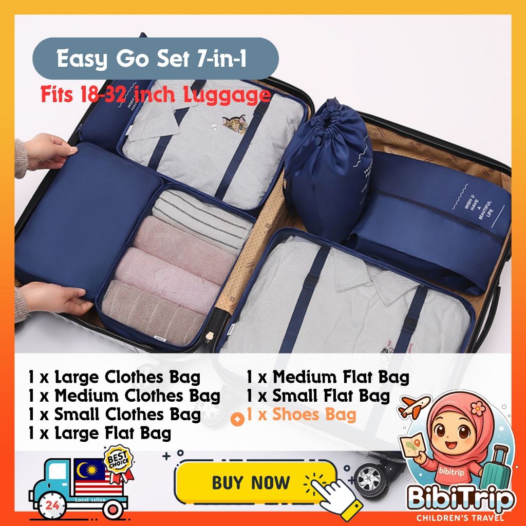 BIBISWIM 10-in-1 Packing Cube Travel Set
