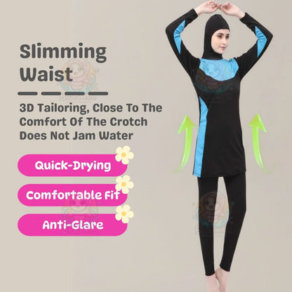 BIBISWIM Modest Plus Size Swim Set