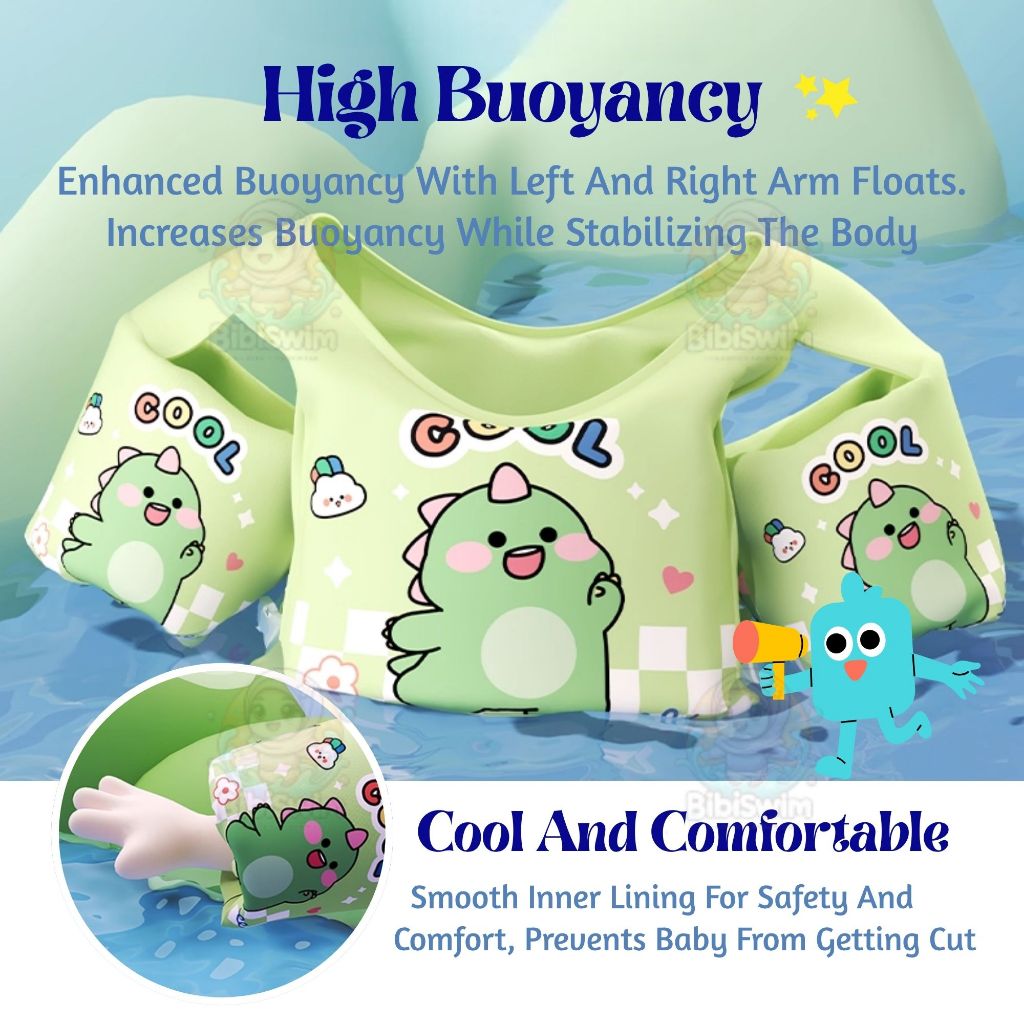 BIBISWIM Adjustable Kids Swim Vest