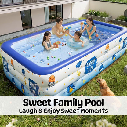 BIBISWIM Family Inflatable Pool 1-3 Layer PVC