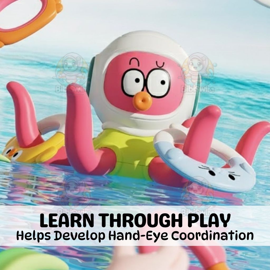 BIBISWIM Octopus Ring Toss Bath Toy
