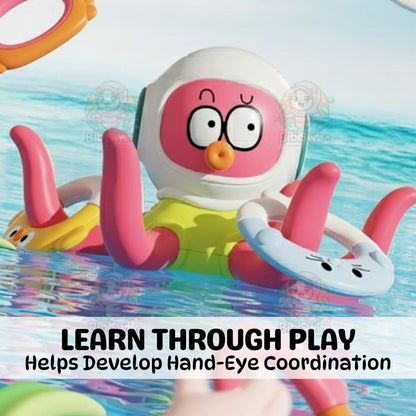 BIBISWIM Octopus Ring Toss Bath Toy