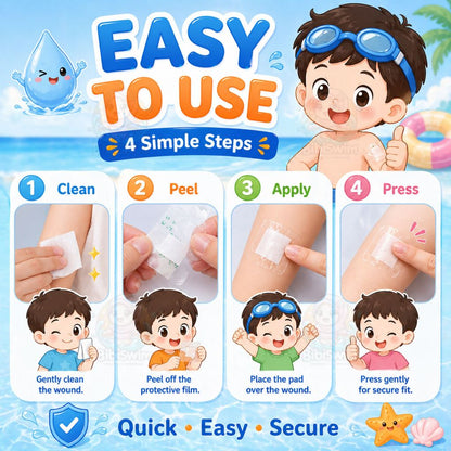 BIBISWIM Ocean Shield Waterproof Transparent Plasters