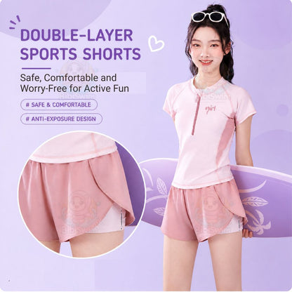 BIBISWIM Seaside Cartoon Baby Girl Swimsuit