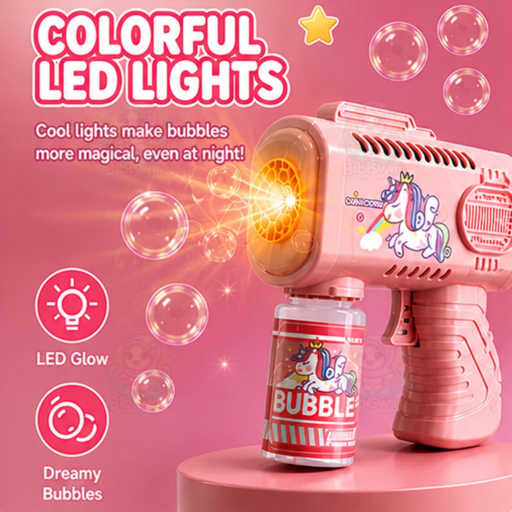 BIBISWIM Automatic Bubble Blaster with LED Lights
