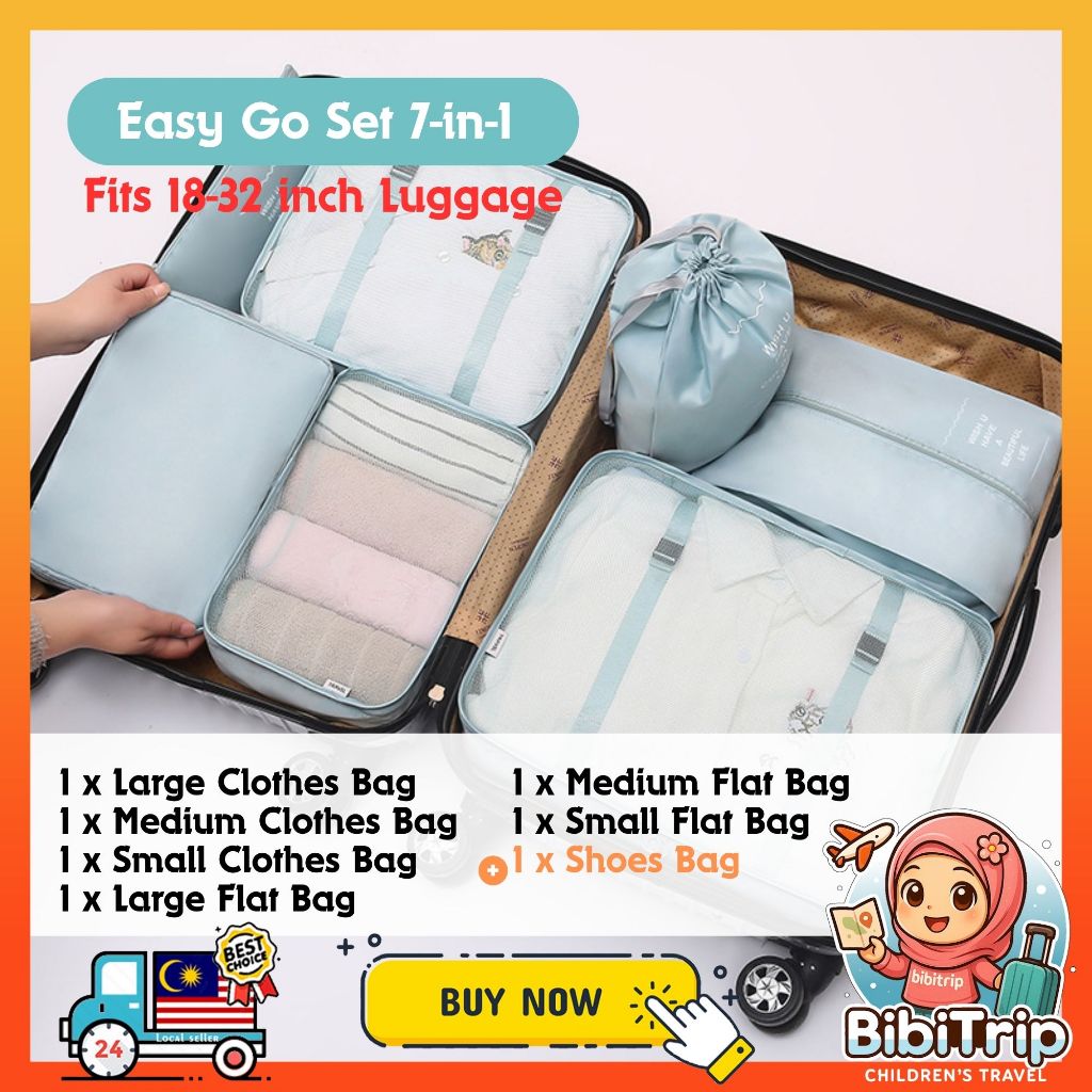 BIBISWIM 10-in-1 Packing Cube Travel Set