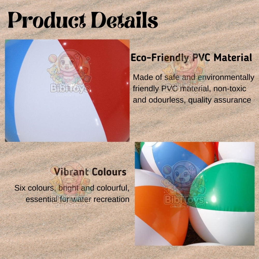 BIBISWIM Kids Inflatable Beach Ball Set