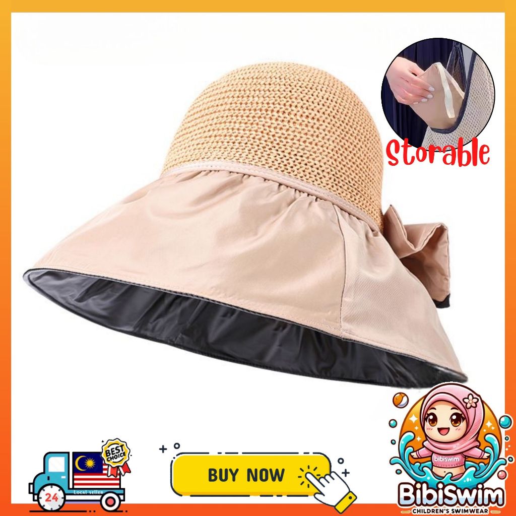 BIBISWIM Foldable Neck Flap Sun Hat