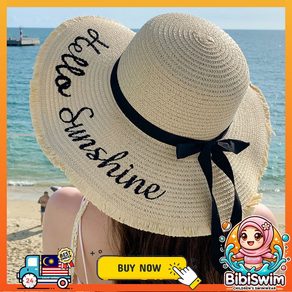 BIBISWIM Embroidered Foldable Sun Hat