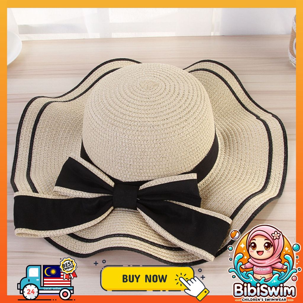 BIBISWIM Embroidered Foldable Sun Hat