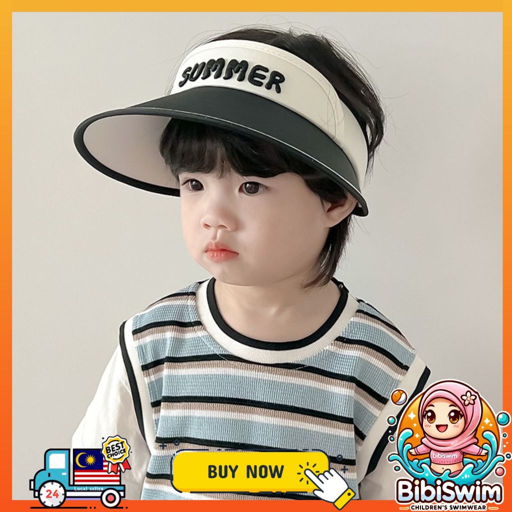 BIBISWIM Sun Safe Kids Brim Hat