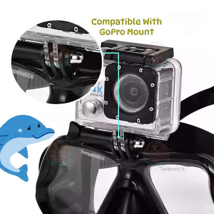 BIBISWIM Snorkel Mask with Camera Mount