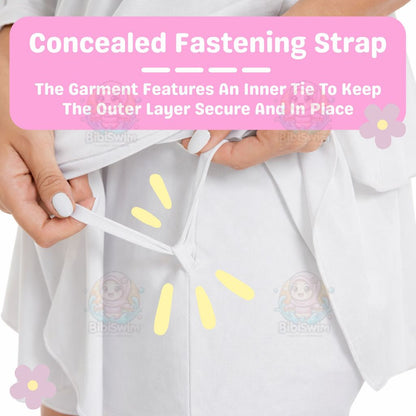 BIBISWIM Plus Size Hijab Swimsuit 6 Stripes