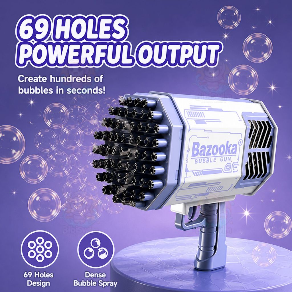 BIBISWIM Automatic Bubble Blaster with LED Lights