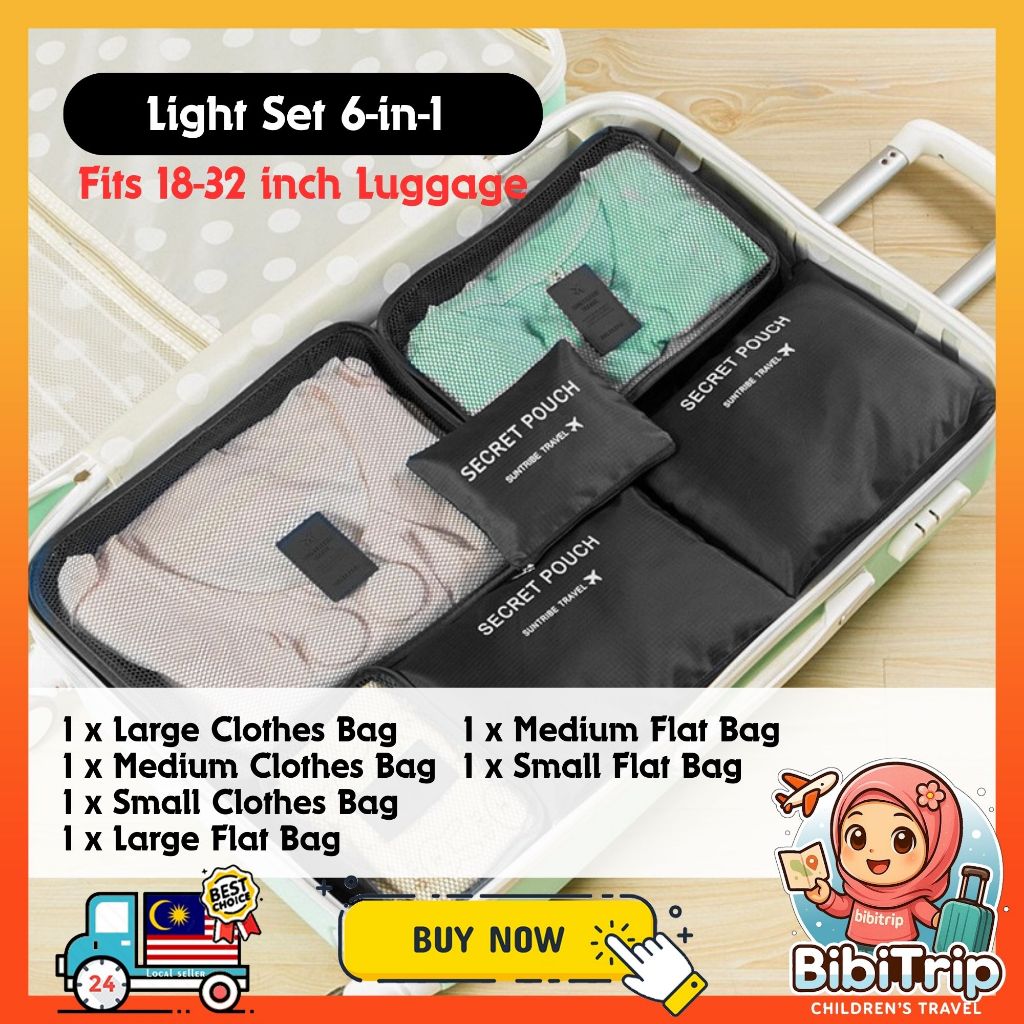 BIBISWIM 10-in-1 Packing Cube Travel Set