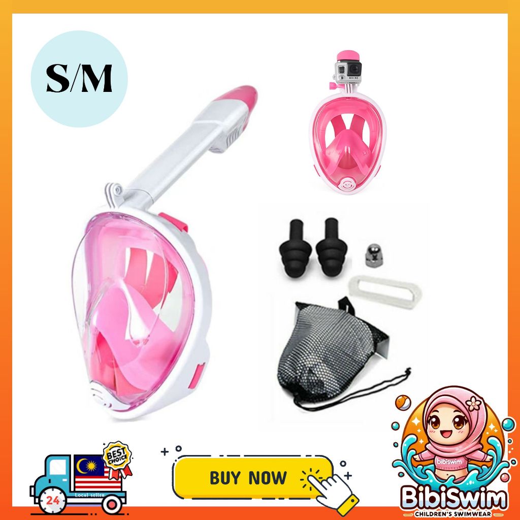 BIBISWIM Panoramic Anti-Fog Snorkel Mask