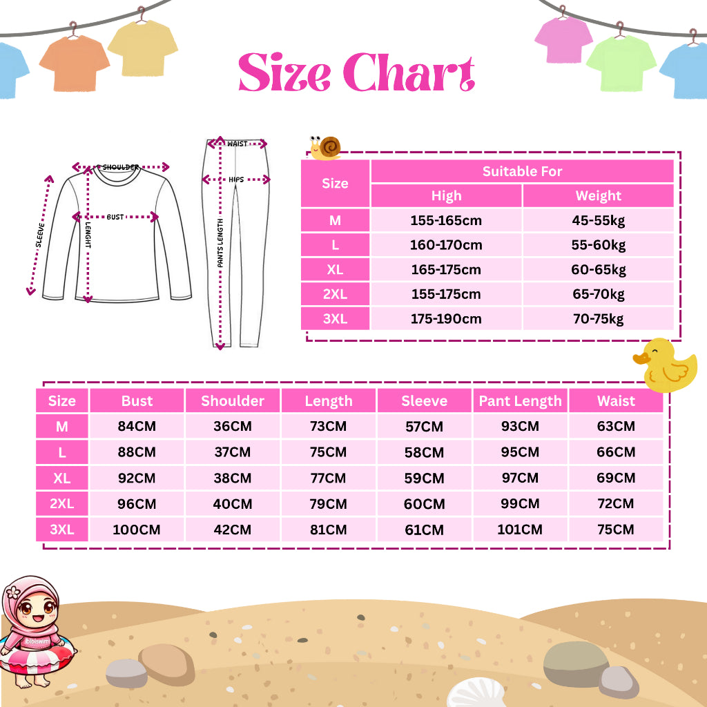 BIBISWIM Plus Size Long Sleeve Swim Skirt