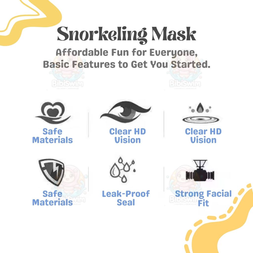 BIBISWIM Anti-Fog Leakproof Snorkel Set