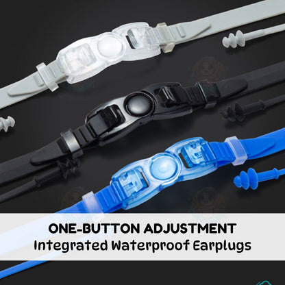 BIBISWIM Earplug Swim Goggles Anti Fog