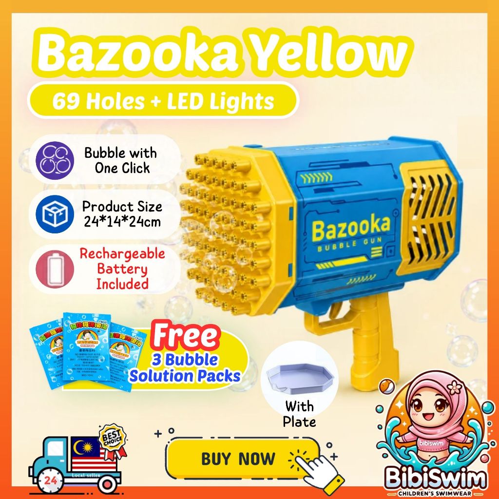 BIBISWIM Automatic Bubble Blaster with LED Lights