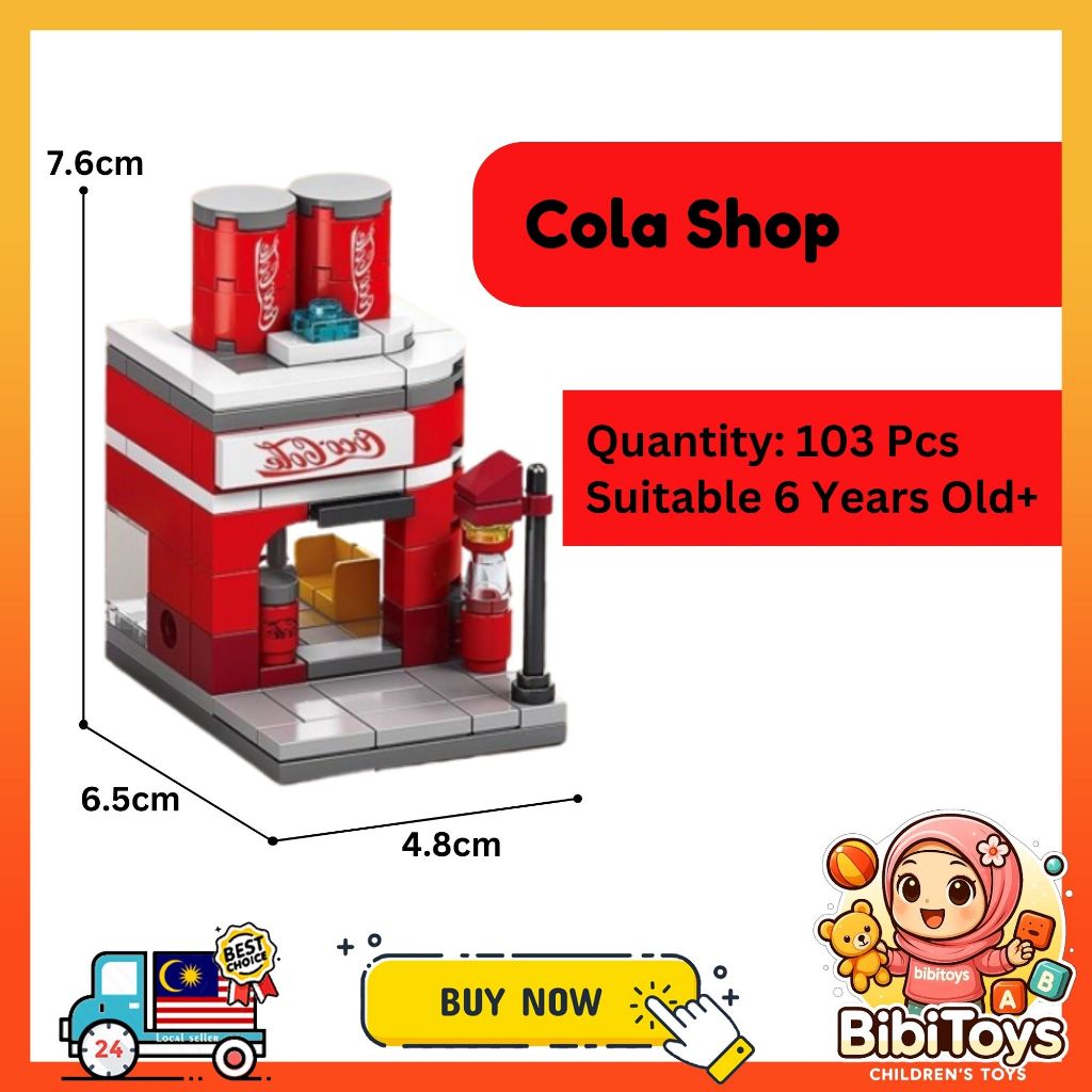 BIBISWIM STEM Street Shop Building Blocks
