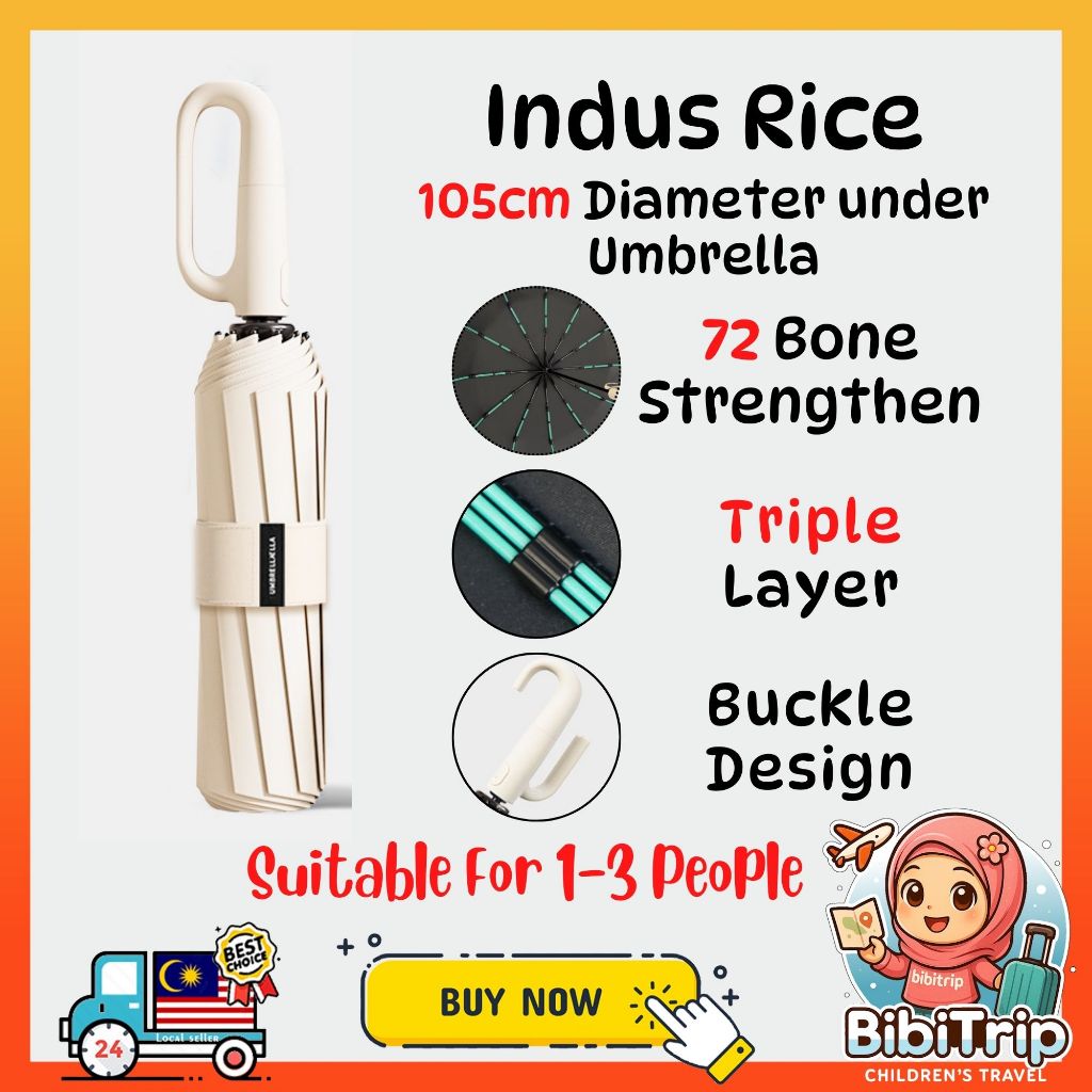 BIBISWIM Heavy Duty Auto UV Umbrella