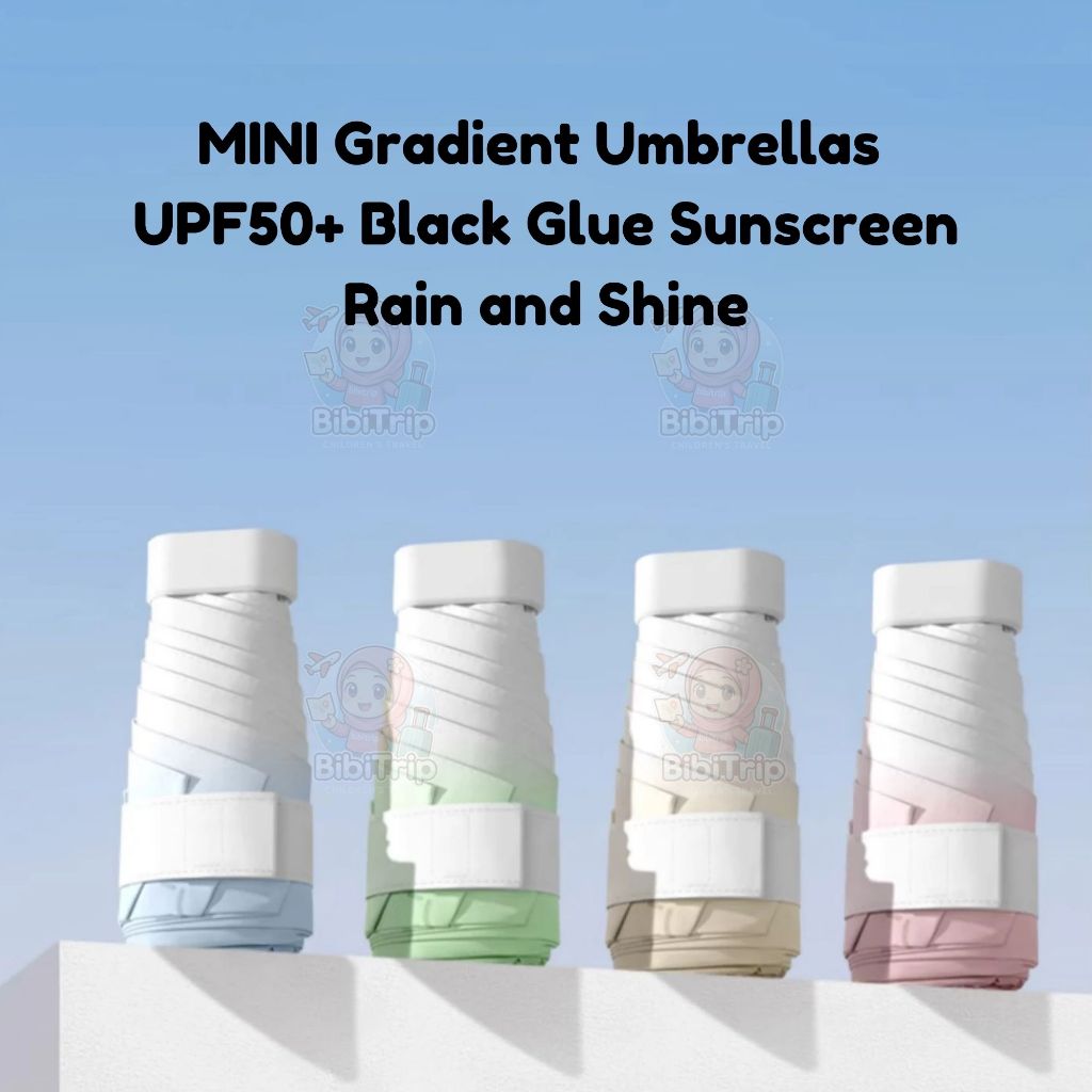 BIBISWIM 6-Rib Mini Pocket Sun Rain Umbrella