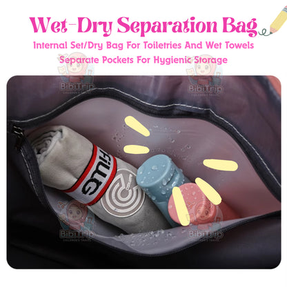 BIBISWIM Expandable Wheeled Travel Bag