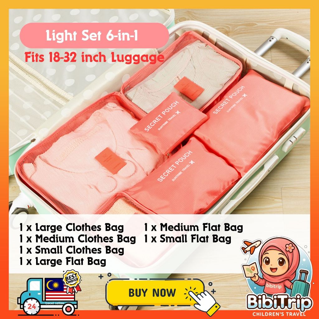 BIBISWIM 10-in-1 Packing Cube Travel Set