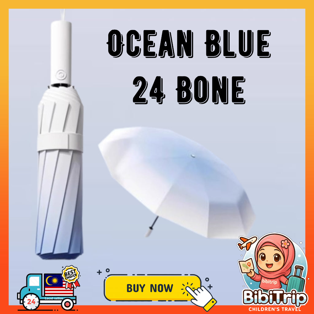 BIBISWIM 6-Rib Mini Pocket Sun Rain Umbrella