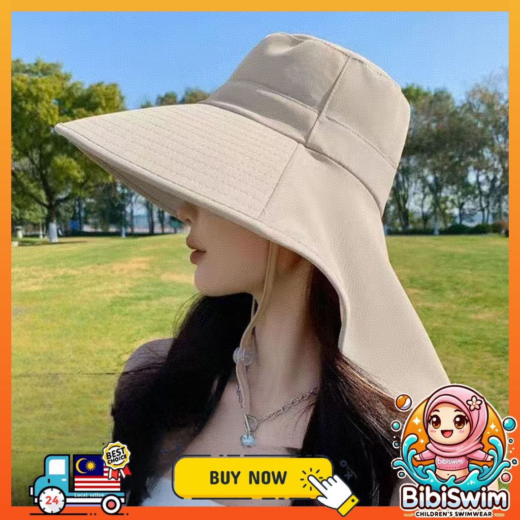BIBISWIM Foldable Neck Flap Sun Hat